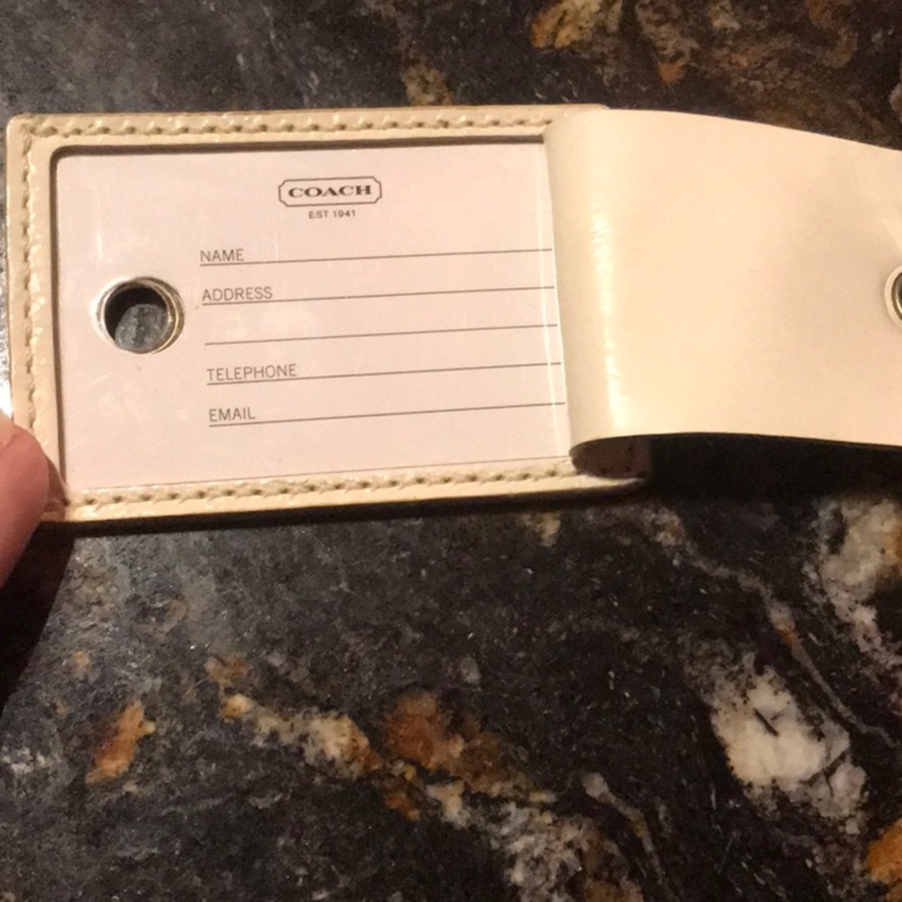 White Coach luggage tag NWOT
